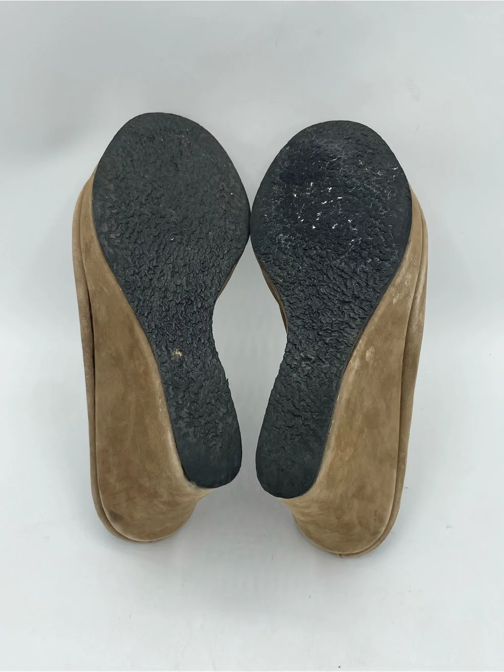 Cordani Tan Suede Open-Toe Wedge Mules